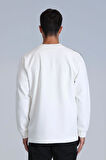 Lufian Techno Erkek Sweatshirt Kırık Beyaz