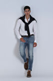 Lufian Erkek Danıel Basic Slim Fit Gömlek 112010640 Beyaz