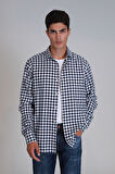Madrid Erkek Basic Gömlek Slim Fit Lacivert
