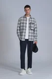 Hard Erkek Basic Gömlek Slim Fit Lacivert
