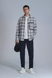 Hard Erkek Basic Gömlek Slim Fit Lacivert