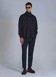 LUFIAN Slim Fit Gömlek Yaka Lacivert Erkek Gömlek CAMERON