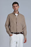 Water Erkek Basic Gömlek Slim Fit Bej