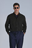Water Erkek Basic Gömlek Slim Fit Yeşil