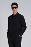 Lufian Erkek Evan Uzun Kol T-Shirt 112040034 Siyah