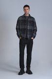 Broken Erkek Basic Gömlek Slim Fit Siyah