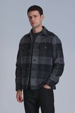 Broken Erkek Basic Gömlek Slim Fit Siyah