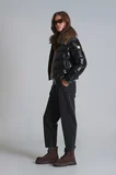 Lıly Kadın Denim Mom Fıt- Yüksek Bel Siyah