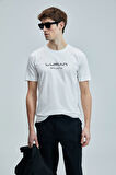 Lufian Erkek Fusıon Modern Grafik T-Shirt 111020250 Beyaz