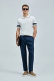 Alberto Smart Erkek Chino Pantolon Comfort Pileli Lacivert