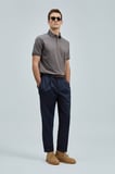 Albert Smart Erkek Chino Pantolon Comfort Pileli Lacivert