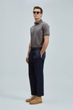 Albert Smart Erkek Chino Pantolon Comfort Pileli Lacivert