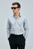 Danıel Erkek Basic Gömlek Regular Fit Gri