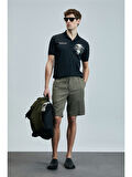 Lufian Ross Spor Erkek Chino Şort Slim Fit Yeşil