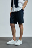Lufian Erkek Cosmo Spor Chino Slim Fit Şort 111210081 Lacivert