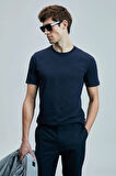 Lufian Pablo Modern Grafik T- Shirt Lacivert