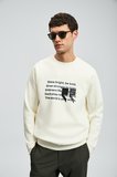 Shadow Erkek Sweatshirt Kırık Beyaz
