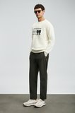 Shadow Erkek Sweatshirt Kırık Beyaz