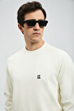 Lufian Erkek Grant Sweatshirt 112030179 Kırık Beyaz