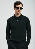 Lufian Polo Yaka Slim Fit Siyah Erkek Kazak DONALD