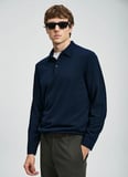 Lufian Polo Yaka Slim Fit Lacivert Erkek Kazak DONALD