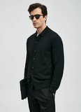 Lufian Polo Yaka Slim Fit Siyah Erkek Kazak KENNY