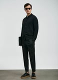 Lufian Polo Yaka Slim Fit Siyah Erkek Kazak KENNY