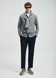 Lufian Polo Yaka Slim Fit Gri Erkek Kazak KENNY
