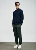 Lufian Polo Yaka Slim Fit Lacivert Erkek Kazak KENNY