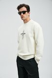 Sımba Erkek Sweatshirt Kırık Beyaz