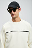 Lufian Erkek Cosmo Sweatshirt 112030181 Kırık Beyaz