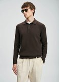Lufian Polo Yaka Slim Fit Kahve Erkek Kazak RUFUS