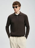 Lufian Polo Yaka Slim Fit Kahve Erkek Kazak RUFUS