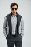 Danıel Erkek Basic Gömlek Regular Fit Açık Gri