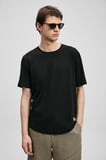 LUFIAN Pamuklu Regular Fit Bisiklet Yaka Basic T Shirt Erkek T SHİRT 111020312 SİYAH