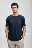 LUFIAN Pamuklu Regular Fit Bisiklet Yaka Basic T Shirt Erkek T SHİRT 111020312 LACİVERT