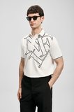 LUFIAN Erkek Parker Smart Polo T-Shirt 111040246 Kırık Beyaz