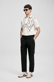 LUFIAN Erkek Parker Smart Polo T-Shirt 111040246 Kırık Beyaz