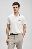 LUFIAN Erkek Artos Smart Polo T-Shirt 111040249 Kırık Beyaz