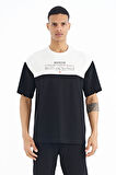 Tommy Life Erkek Siyah Oversize İnterlok T-shirt  88225 