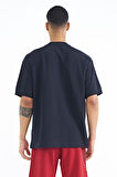 Tommy Life Erkek Lacivert Oversize T-shirt 88197 