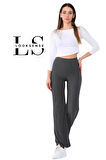 Looksense Kadın Kaşkorse Yüksek Bel Bol Paça Fitilli Tayt 01034 
