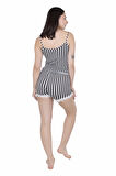 Looksense Kadın Dantelli Şortlu Pijama Takım 03004 