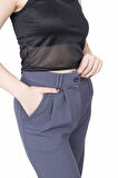 Looksense Kadın Kemerli Çift Köprülü  Pantolon 01014  