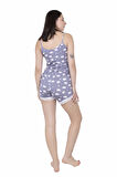 Looksense Kadın Dantelli Şortlu Pijama Takım 03012 