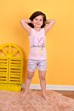 kız çocuk askılı pijama takımı wonderful pembe