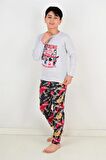 Erkek Çocuk Pijama Takımı Uzun Kollu Air Craft  Pamuklu Kışlık