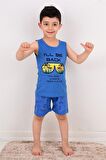 erkek çocuk askılı pijama takımı will be back lacivert