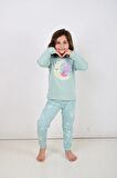 Uzun Kollu Kız Çocuk Pijama Takımı Moon Nıght 