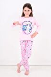 Kız Çocuk Uzun Kollu Pijama Takımı My Friend Unicorn